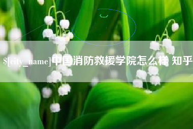 垦利中国消防救援学院怎么样 知乎