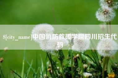 垦利中国消防救援学院四川招生代码