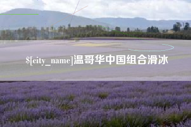 垦利温哥华中国组合滑冰