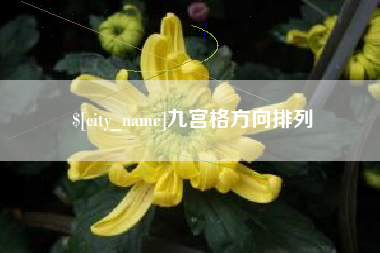 垦利九宫格方向排列