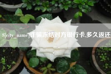 垦利诈骗冻结对方银行卡,多久返还