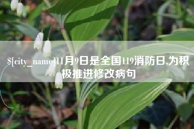 垦利11月9日是全国119消防日,为积极推进修改病句