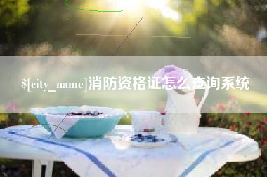 垦利消防资格证怎么查询系统