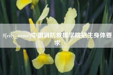 垦利中国消防救援学院招生身体要求