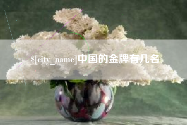 垦利中国的金牌有几名