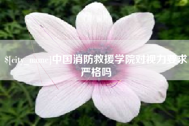垦利中国消防救援学院对视力要求严格吗