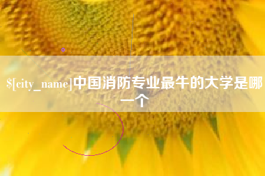 垦利中国消防专业最牛的大学是哪一个