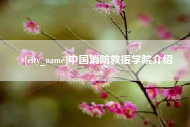 垦利中国消防救援学院介绍