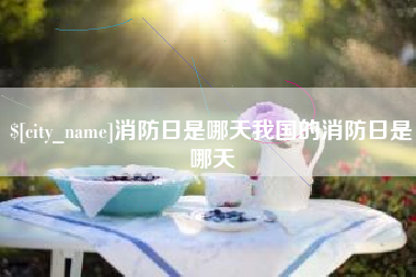 垦利消防日是哪天我国的消防日是哪天