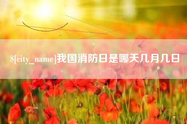 垦利我国消防日是哪天几月几日
