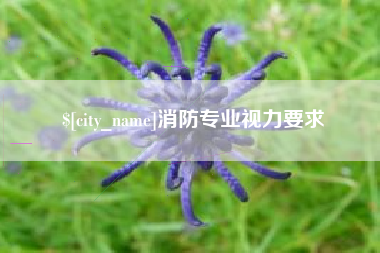 垦利消防专业视力要求