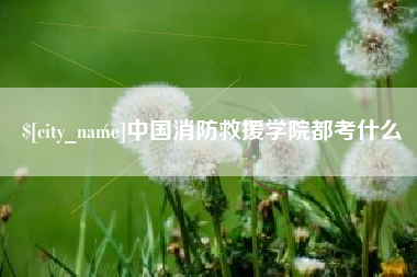 垦利中国消防救援学院都考什么