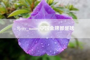 垦利中国金牌都是啥
