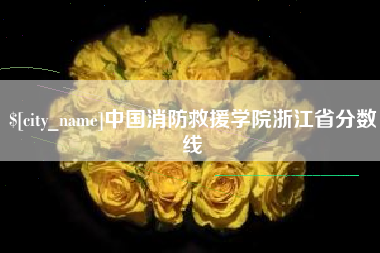 垦利中国消防救援学院浙江省分数线
