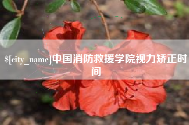 垦利中国消防救援学院视力矫正时间