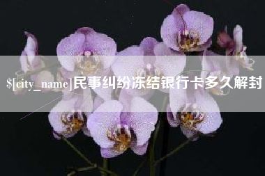 垦利民事纠纷冻结银行卡多久解封