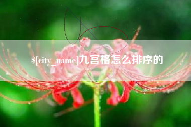 垦利九宫格怎么排序的