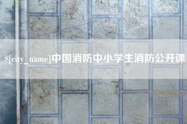 垦利中国消防中小学生消防公开课