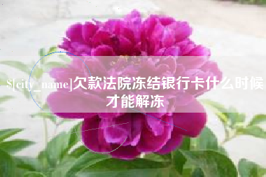 垦利欠款法院冻结银行卡什么时候才能解冻