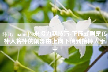 垦利60米接力赛技巧-下压式则是传棒人将棒的前部由上向下传到接棒人手中
