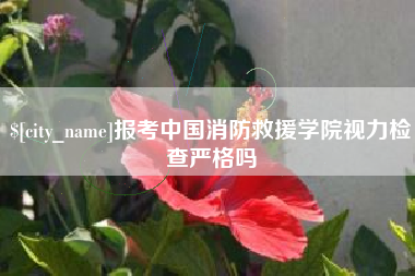垦利报考中国消防救援学院视力检查严格吗