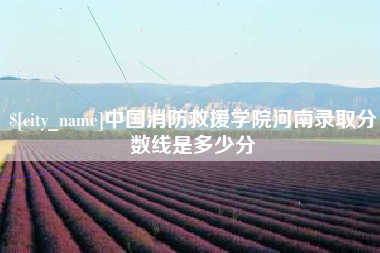 垦利中国消防救援学院河南录取分数线是多少分