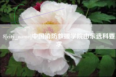 垦利中国消防救援学院山东选科要求