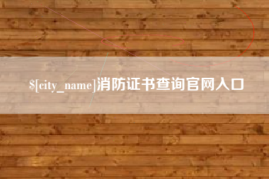 垦利消防证书查询官网入口