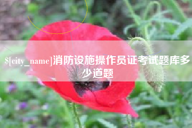 垦利消防设施操作员证考试题库多少道题