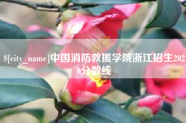 垦利中国消防救援学院浙江招生2020分数线