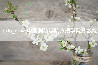 垦利中国消防学院救援学院分数线