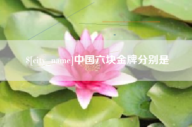 垦利中国六块金牌分别是