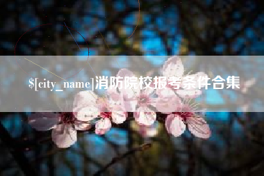 垦利消防院校报考条件合集